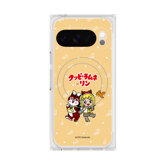Premium Square Case with Pixelsnap［ Hatsune Miku × Kuppy Ramune - Kagamine Rin × Ram - Chibi Illustration ］
