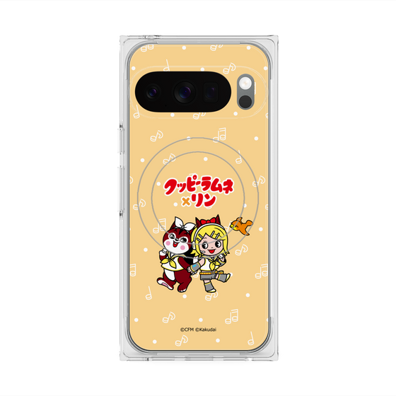 Premium Square Case with Pixelsnap［ Hatsune Miku × Kuppy Ramune - Kagamine Rin × Ram - Chibi Illustration ］