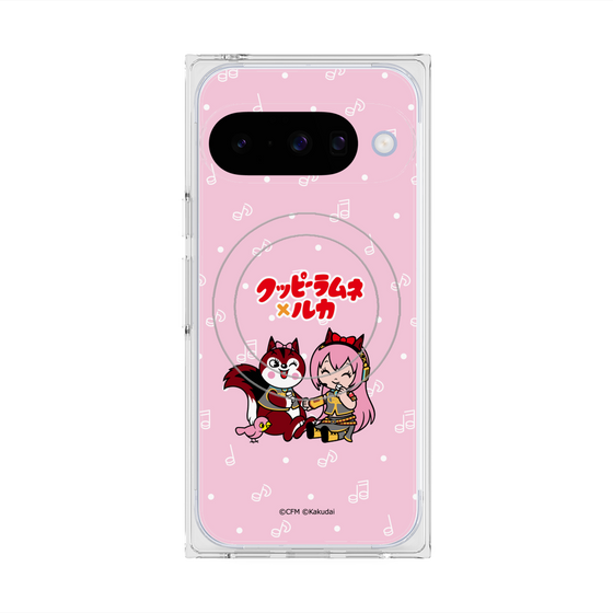 Premium Square Case with Pixelsnap［ Hatsune Miku × Kuppy Ramune - Megurine Luka × Ram - Chibi Illustration ］