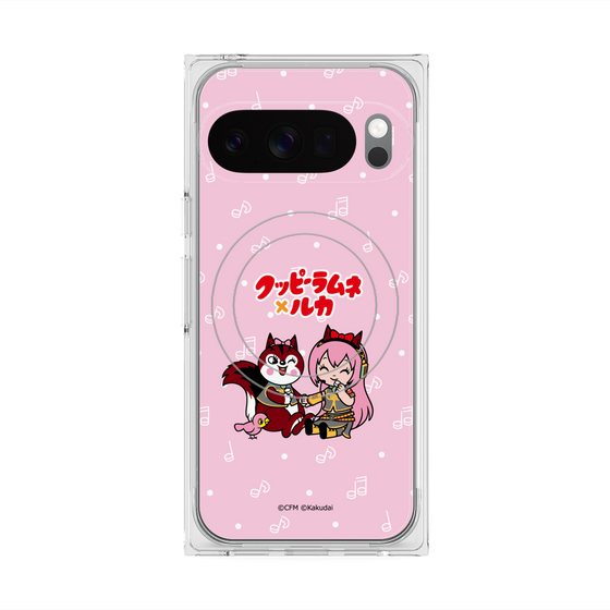 Premium Square Case with Pixelsnap［ Hatsune Miku × Kuppy Ramune - Megurine Luka × Ram - Chibi Illustration ］