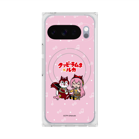 Premium Square Case with Pixelsnap［ Hatsune Miku × Kuppy Ramune - Megurine Luka × Ram - Chibi Illustration ］