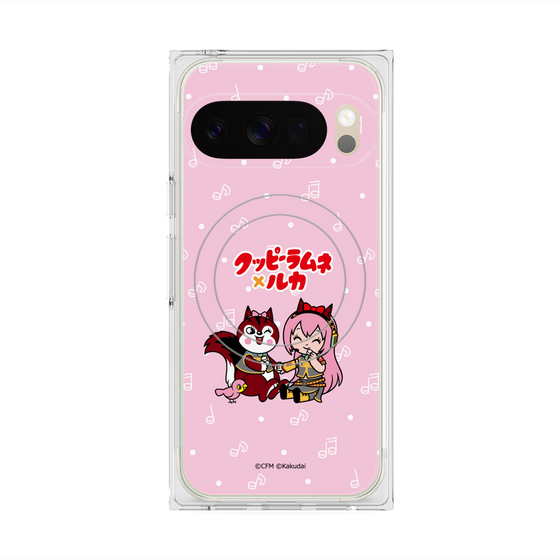 Premium Square Case with Pixelsnap［ Hatsune Miku × Kuppy Ramune - Megurine Luka × Ram - Chibi Illustration ］