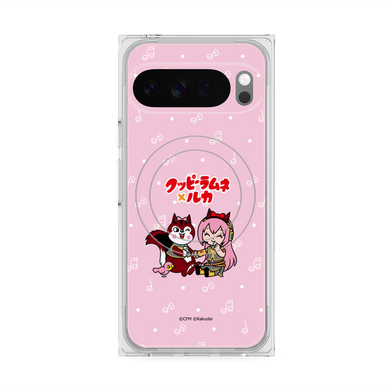 Premium Square Case with Pixelsnap［ Hatsune Miku × Kuppy Ramune - Megurine Luka × Ram - Chibi Illustration ］