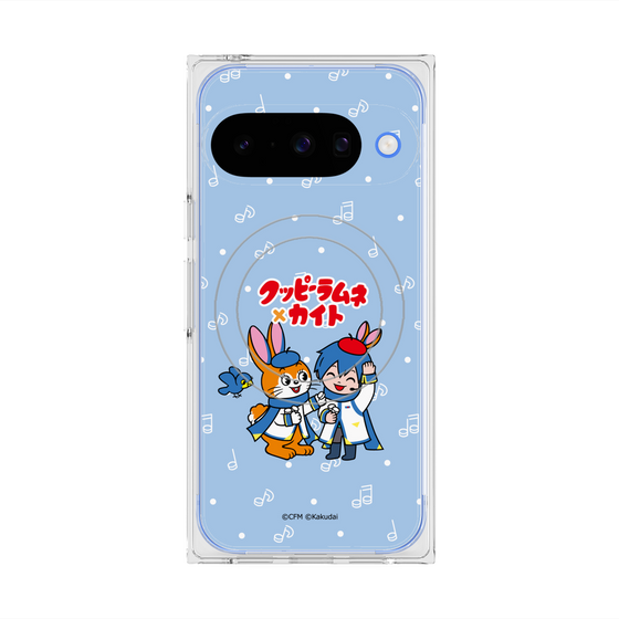 Premium Square Case with Pixelsnap［ Hatsune Miku × Kuppy Ramune - KAITO × Kuppy - Chibi Illustration ］