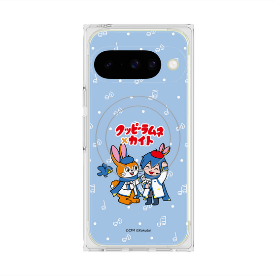 Premium Square Case with Pixelsnap［ Hatsune Miku × Kuppy Ramune - KAITO × Kuppy - Chibi Illustration ］