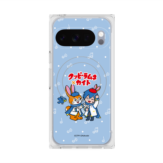 Premium Square Case with Pixelsnap［ Hatsune Miku × Kuppy Ramune - KAITO × Kuppy - Chibi Illustration ］