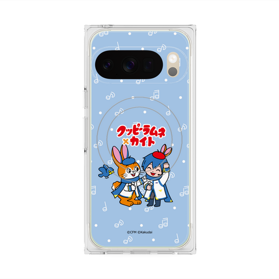 Premium Square Case with Pixelsnap［ Hatsune Miku × Kuppy Ramune - KAITO × Kuppy - Chibi Illustration ］