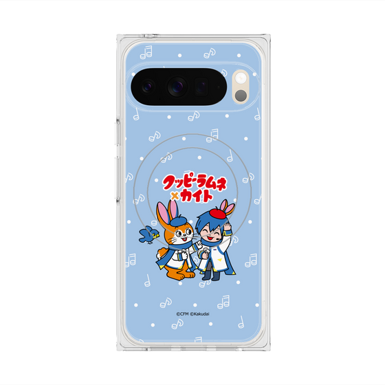 Premium Square Case with Pixelsnap［ Hatsune Miku × Kuppy Ramune - KAITO × Kuppy - Chibi Illustration ］