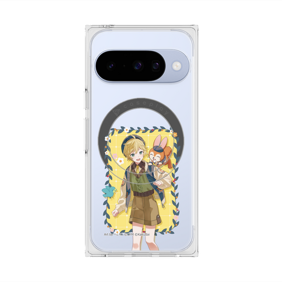 Premium Square Case with Pixelsnap［ Hatsune Miku × Kuppy Ramune - Kagamine Len × Kuppy - Full-body Illustration 1 ］