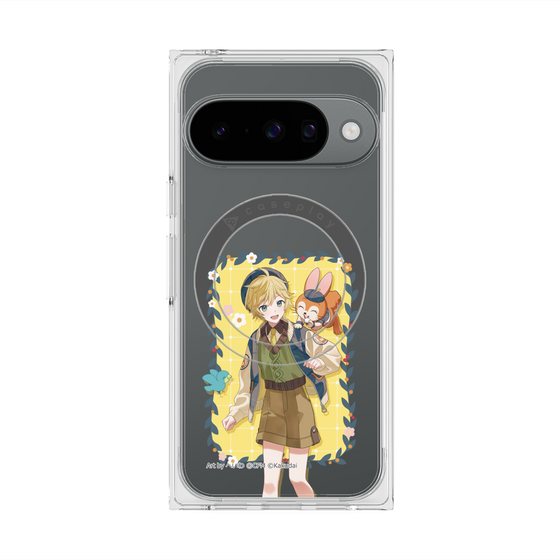 Premium Square Case with Pixelsnap［ Hatsune Miku × Kuppy Ramune - Kagamine Len × Kuppy - Full-body Illustration 1 ］