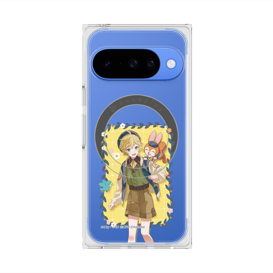 Premium Square Case with Pixelsnap［ Hatsune Miku × Kuppy Ramune - Kagamine Len × Kuppy - Full-body Illustration 1 ］