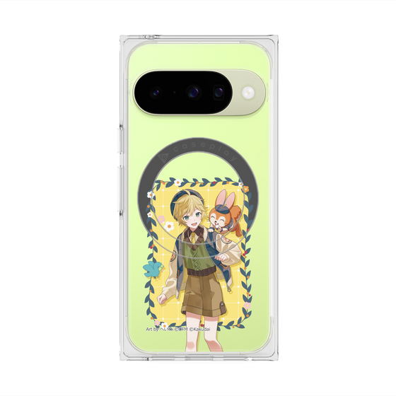 Premium Square Case with Pixelsnap［ Hatsune Miku × Kuppy Ramune - Kagamine Len × Kuppy - Full-body Illustration 1 ］