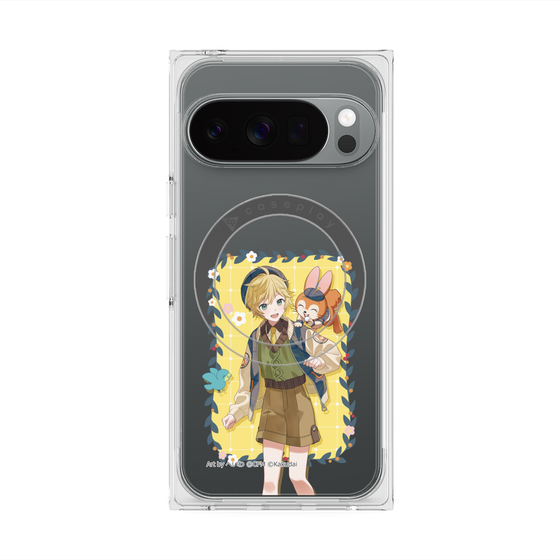 Premium Square Case with Pixelsnap［ Hatsune Miku × Kuppy Ramune - Kagamine Len × Kuppy - Full-body Illustration 1 ］