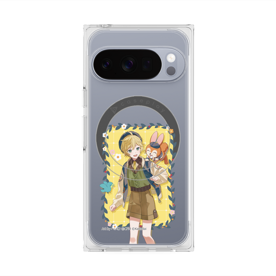 Premium Square Case with Pixelsnap［ Hatsune Miku × Kuppy Ramune - Kagamine Len × Kuppy - Full-body Illustration 1 ］