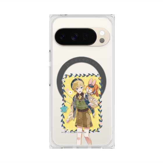 Premium Square Case with Pixelsnap［ Hatsune Miku × Kuppy Ramune - Kagamine Len × Kuppy - Full-body Illustration 1 ］