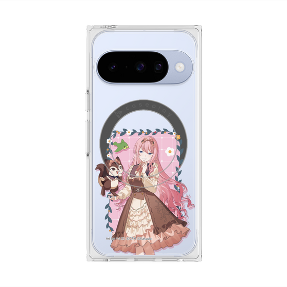 Premium Square Case with Pixelsnap［ Hatsune Miku × Kuppy Ramune - Megurine Luka × Ram - Full-body Illustration 1 ］