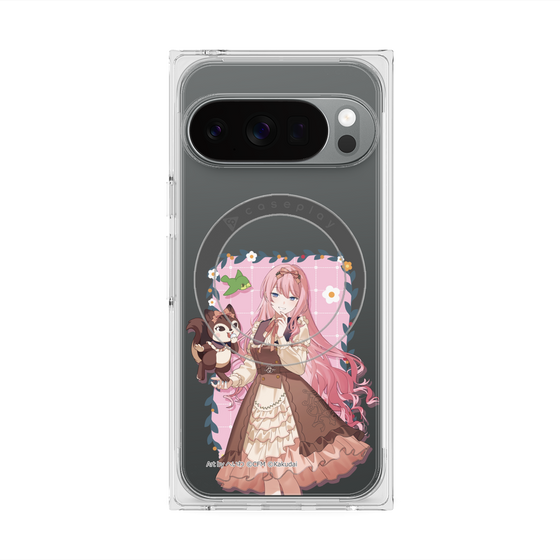 Premium Square Case with Pixelsnap［ Hatsune Miku × Kuppy Ramune - Megurine Luka × Ram - Full-body Illustration 1 ］