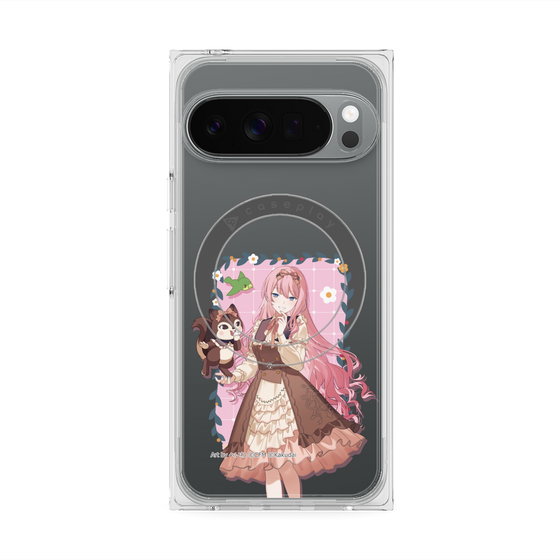 Premium Square Case with Pixelsnap［ Hatsune Miku × Kuppy Ramune - Megurine Luka × Ram - Full-body Illustration 1 ］