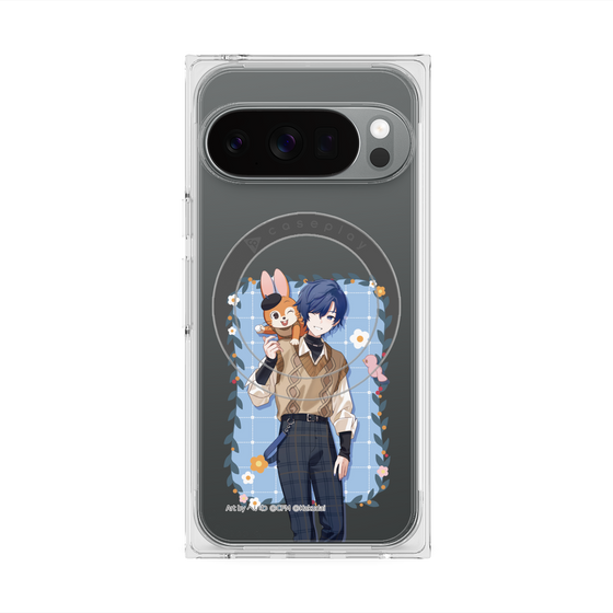 Premium Square Case with Pixelsnap［ Hatsune Miku × Kuppy Ramune - KAITO × Kuppy - Full-body Illustration 1 ］