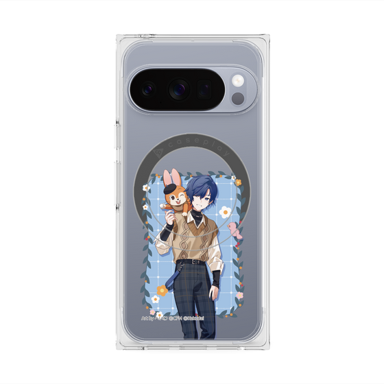 Premium Square Case with Pixelsnap［ Hatsune Miku × Kuppy Ramune - KAITO × Kuppy - Full-body Illustration 1 ］
