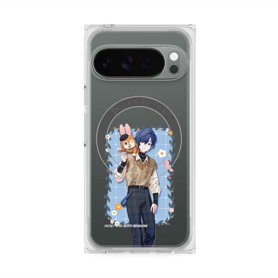 Premium Square Case with Pixelsnap［ Hatsune Miku × Kuppy Ramune - KAITO × Kuppy - Full-body Illustration 1 ］