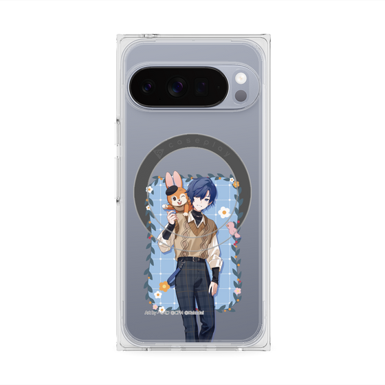 Premium Square Case with Pixelsnap［ Hatsune Miku × Kuppy Ramune - KAITO × Kuppy - Full-body Illustration 1 ］
