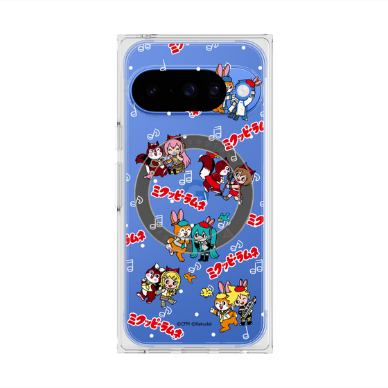 Premium Square Case with Pixelsnap［ Hatsune Miku × Kuppy Ramune - Overall Pattern ］