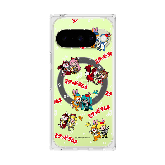 Premium Square Case with Pixelsnap［ Hatsune Miku × Kuppy Ramune - Overall Pattern ］