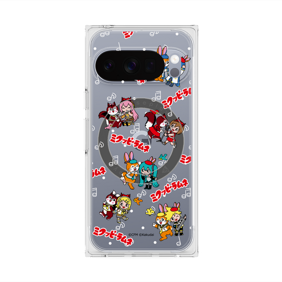 Premium Square Case with Pixelsnap［ Hatsune Miku × Kuppy Ramune - Overall Pattern ］
