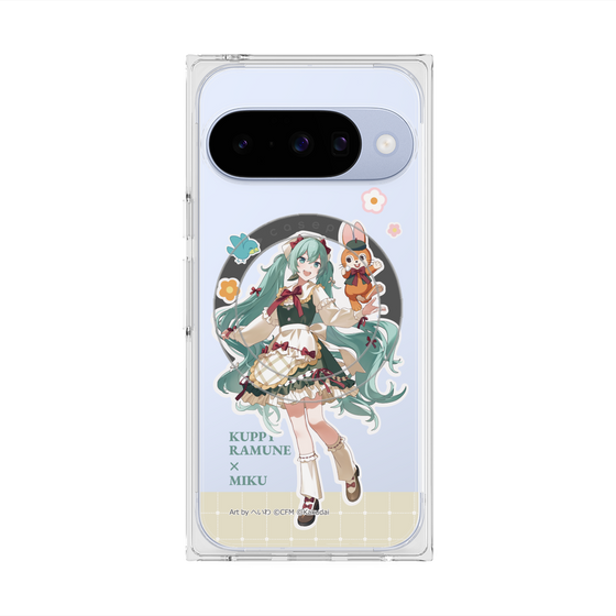 Premium Square Case with Pixelsnap［ Hatsune Miku × Kuppy Ramune - Hatsune Miku × Kuppy - Full-body Illustration 2 ］