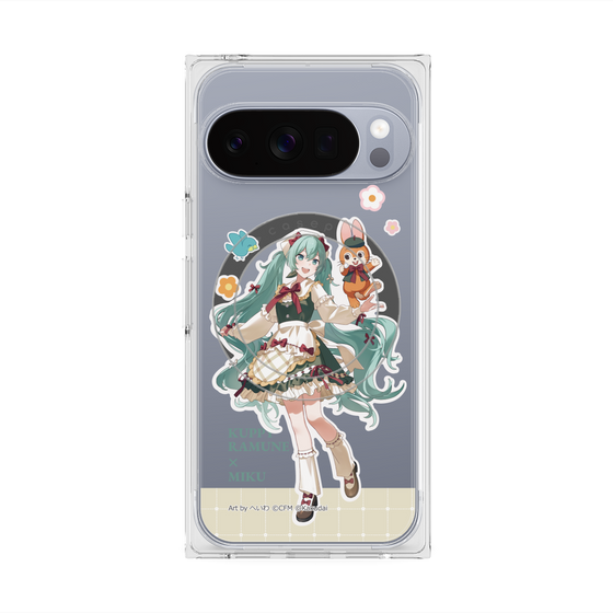 Premium Square Case with Pixelsnap［ Hatsune Miku × Kuppy Ramune - Hatsune Miku × Kuppy - Full-body Illustration 2 ］