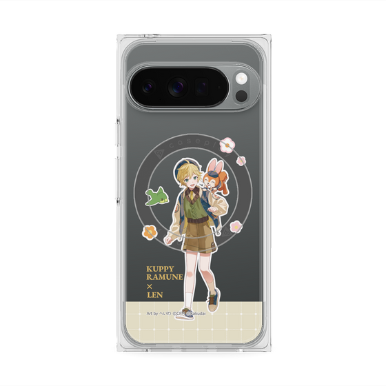 Premium Square Case with Pixelsnap［ Hatsune Miku × Kuppy Ramune - Kagamine Len × Kuppy - Full-body Illustration 2 ］