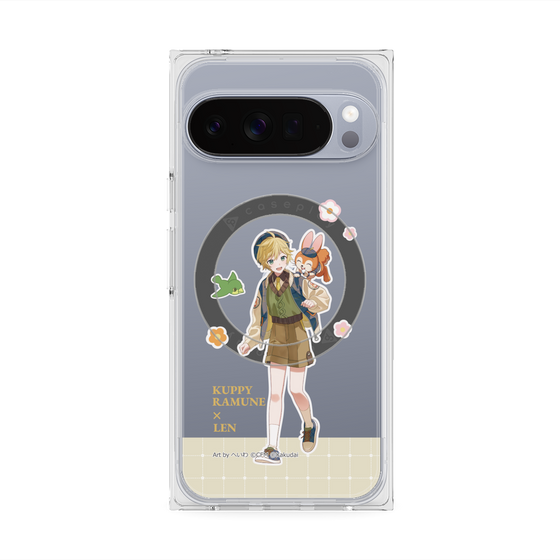 Premium Square Case with Pixelsnap［ Hatsune Miku × Kuppy Ramune - Kagamine Len × Kuppy - Full-body Illustration 2 ］