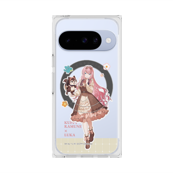 Premium Square Case with Pixelsnap［ Hatsune Miku × Kuppy Ramune - Megurine Luka × Ram - Full-body Illustration 2 ］