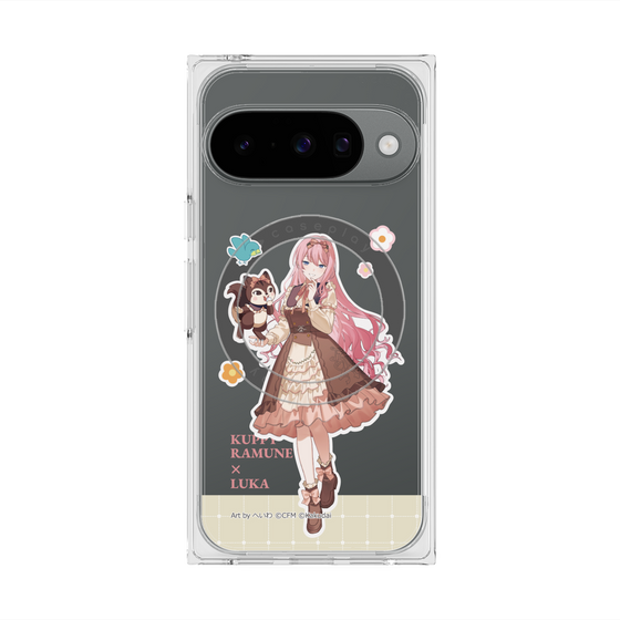 Premium Square Case with Pixelsnap［ Hatsune Miku × Kuppy Ramune - Megurine Luka × Ram - Full-body Illustration 2 ］
