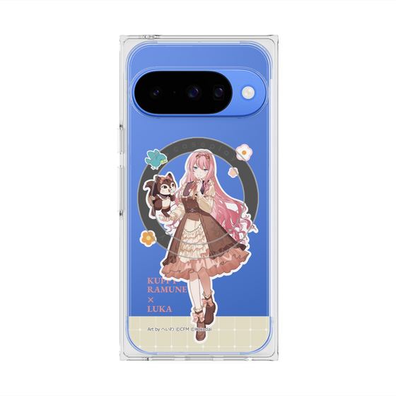 Premium Square Case with Pixelsnap［ Hatsune Miku × Kuppy Ramune - Megurine Luka × Ram - Full-body Illustration 2 ］