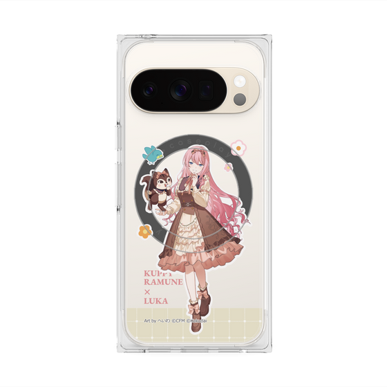 Premium Square Case with Pixelsnap［ Hatsune Miku × Kuppy Ramune - Megurine Luka × Ram - Full-body Illustration 2 ］