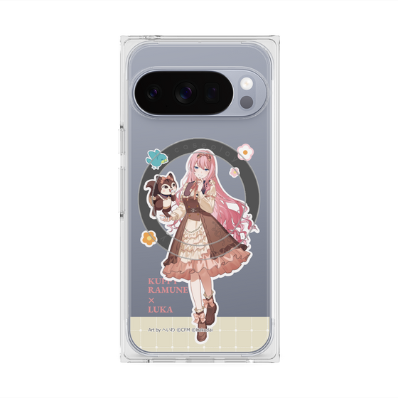 Premium Square Case with Pixelsnap［ Hatsune Miku × Kuppy Ramune - Megurine Luka × Ram - Full-body Illustration 2 ］