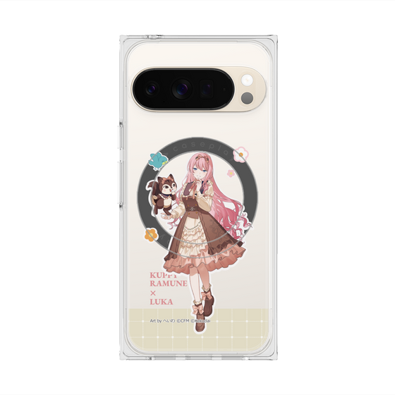 Premium Square Case with Pixelsnap［ Hatsune Miku × Kuppy Ramune - Megurine Luka × Ram - Full-body Illustration 2 ］