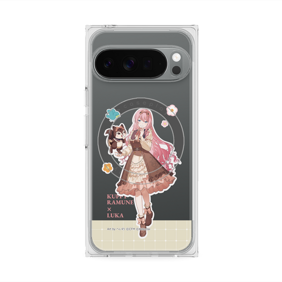 Premium Square Case with Pixelsnap［ Hatsune Miku × Kuppy Ramune - Megurine Luka × Ram - Full-body Illustration 2 ］