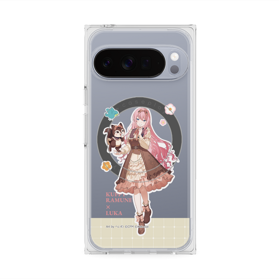 Premium Square Case with Pixelsnap［ Hatsune Miku × Kuppy Ramune - Megurine Luka × Ram - Full-body Illustration 2 ］
