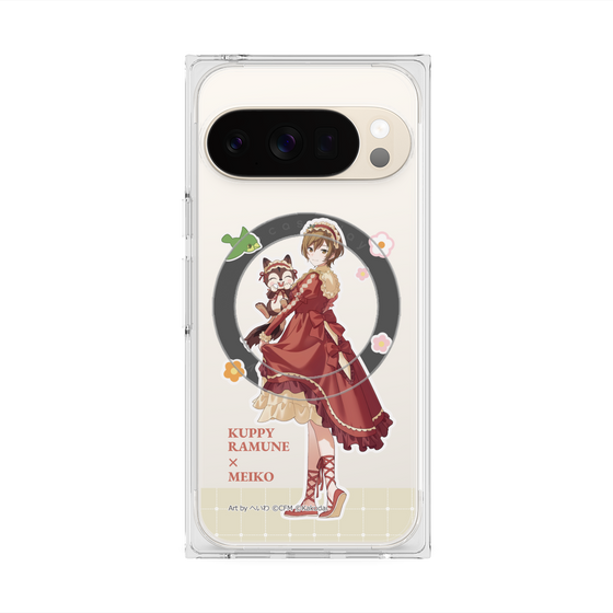 Premium Square Case with Pixelsnap［ Hatsune Miku × Kuppy Ramune - MEIKO × Ram - Full-body Illustration 2 ］