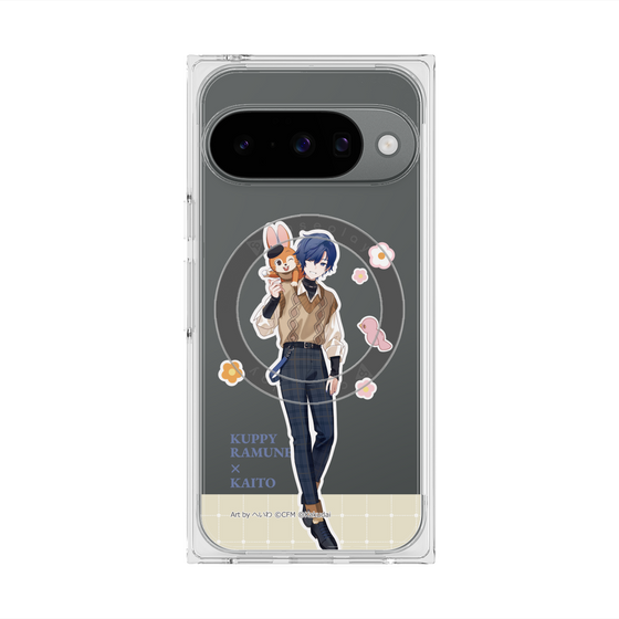 Premium Square Case with Pixelsnap［ Hatsune Miku × Kuppy Ramune - KAITO × Kuppy - Full-body Illustration 2 ］