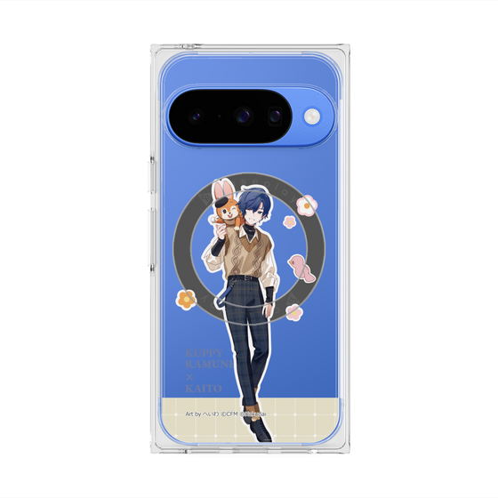 Premium Square Case with Pixelsnap［ Hatsune Miku × Kuppy Ramune - KAITO × Kuppy - Full-body Illustration 2 ］