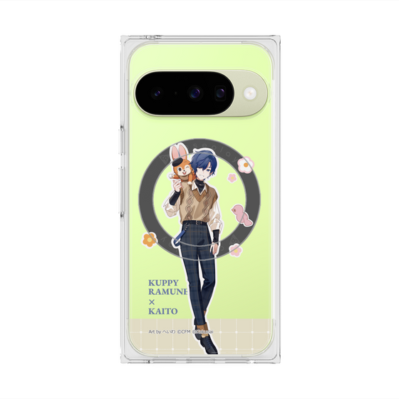 Premium Square Case with Pixelsnap［ Hatsune Miku × Kuppy Ramune - KAITO × Kuppy - Full-body Illustration 2 ］
