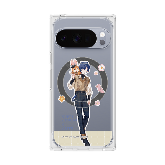 Premium Square Case with Pixelsnap［ Hatsune Miku × Kuppy Ramune - KAITO × Kuppy - Full-body Illustration 2 ］