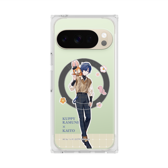 Premium Square Case with Pixelsnap［ Hatsune Miku × Kuppy Ramune - KAITO × Kuppy - Full-body Illustration 2 ］