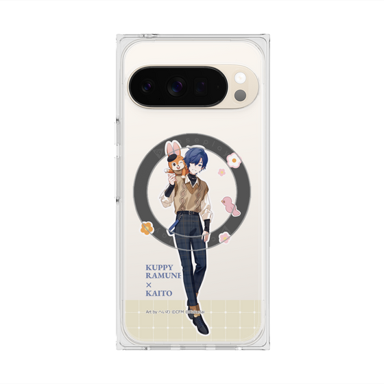 Premium Square Case with Pixelsnap［ Hatsune Miku × Kuppy Ramune - KAITO × Kuppy - Full-body Illustration 2 ］