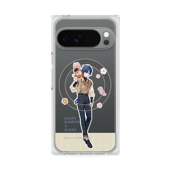 Premium Square Case with Pixelsnap［ Hatsune Miku × Kuppy Ramune - KAITO × Kuppy - Full-body Illustration 2 ］