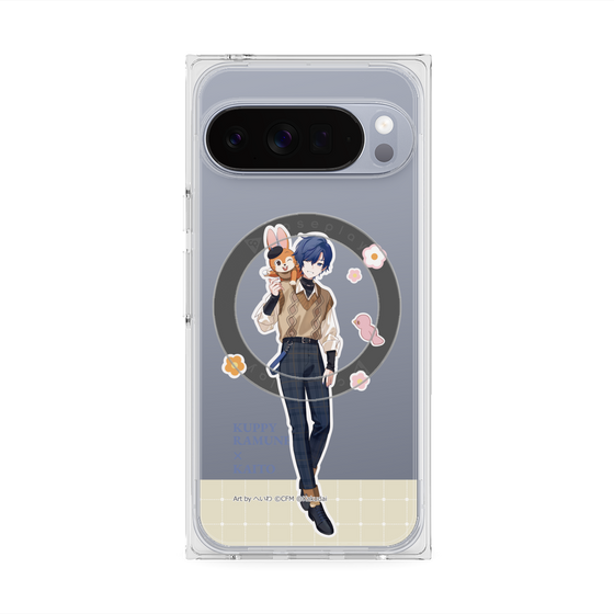 Premium Square Case with Pixelsnap［ Hatsune Miku × Kuppy Ramune - KAITO × Kuppy - Full-body Illustration 2 ］